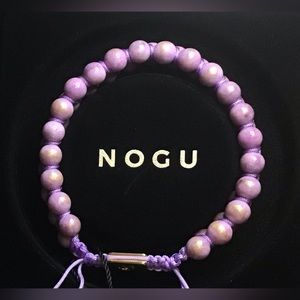 💜💛 NOGU Pixie Dust 18k Gold x Jade Vitality Double Macrame Bracelet 💛💜